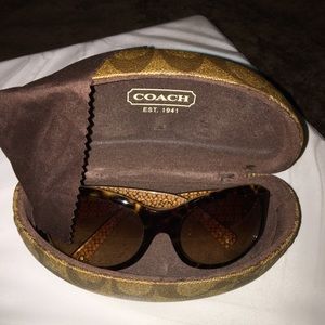 Coach Tortoise Shell With Butterfly Sunglasses